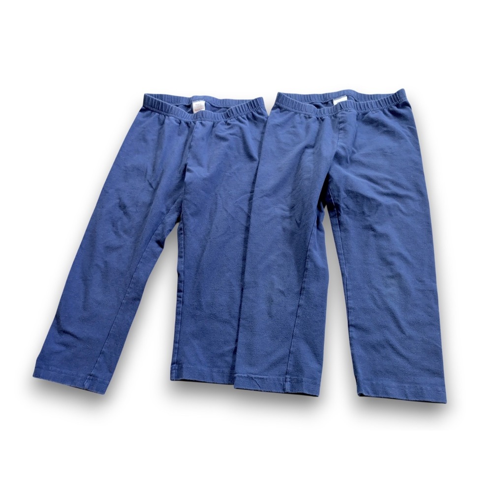 Hanna Andersson Bright Basics Navy Blue Pants Leggings Set Kids Girls 150 US 12